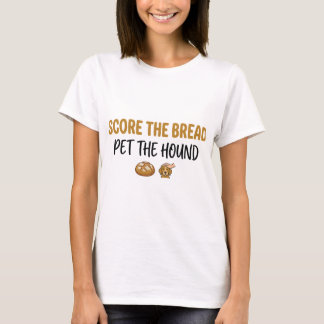 T-shirt Joli Score Le Pain Caresser Le Chien