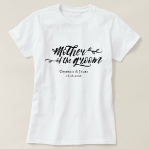 T-shirt Joli script de brosse mère de la Grrom