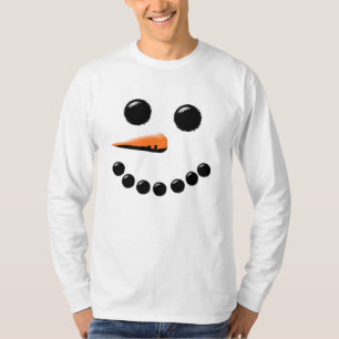 T-shirt Joli Sourire Snowman Face Festive Noël