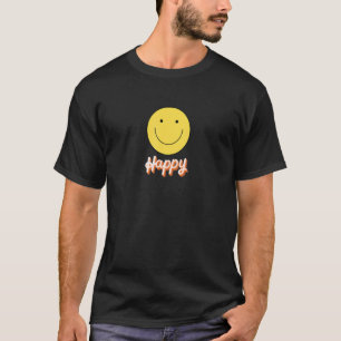 T-shirt Joli Sourire Visage Unisex Jaune Plaisir Soleil Ét