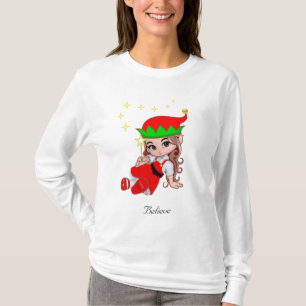 T-shirt Joli sweat-shirt de fée elfe avec des étoiles
