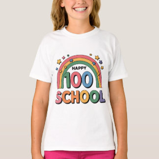 T-shirt Joli Tee-shirt pour les 100 jours d'école heureux