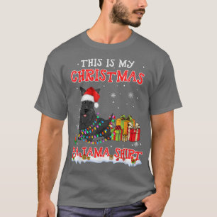 T-shirt Joli Terrier écossais en pyjama de Noël de neige
