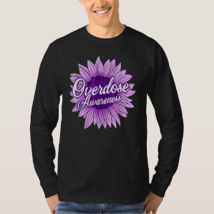 T-shirt Joli tournesol ruban violet sensibilisation au sur