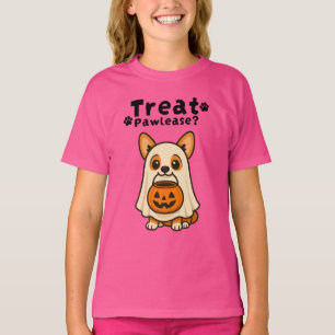 T-shirt Joli Trick Treat Corgi Chien Fantôme