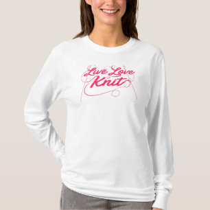 T-shirt Joli Tricot Live Love Knit Citation Nouveauté
