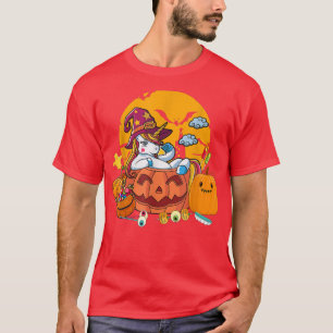T-shirt Joli Unicorn Corn Candy Halloween Citrouille