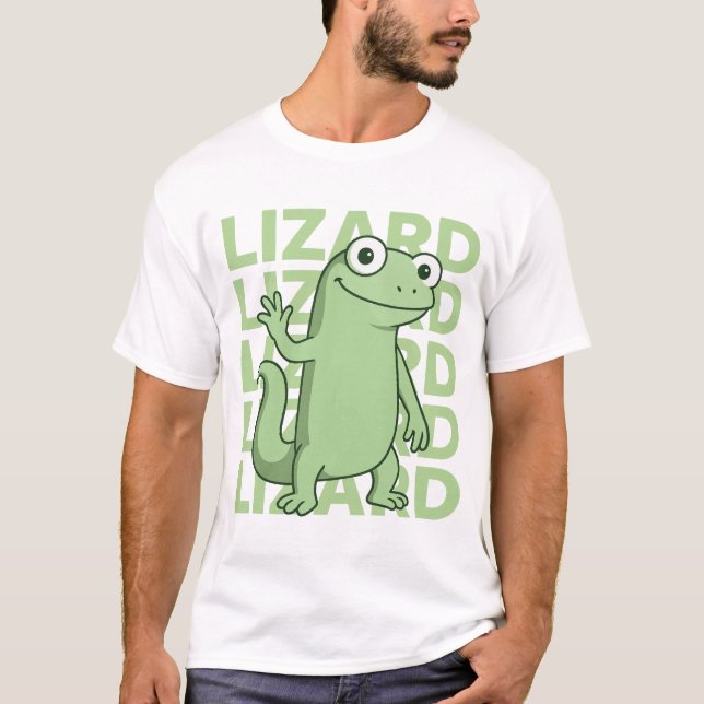 T-shirt Joli vert Gecko Reptile Tee graphique pour animal  (Devant)
