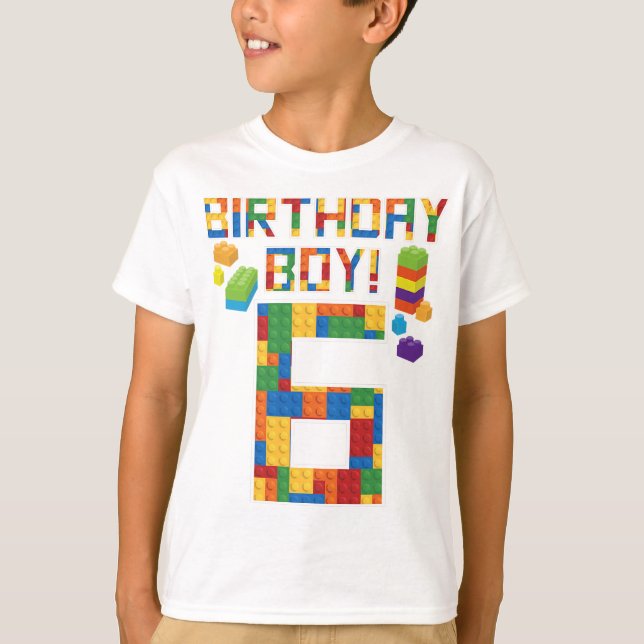 T-shirt Jolie 6e anniversaire Cadeau 6 ans Bâtiment de l'é (Devant)