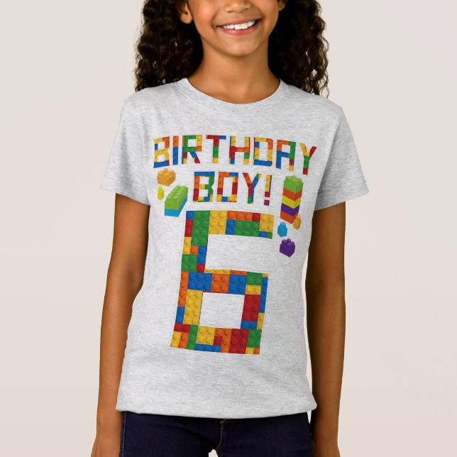 T-Shirt Jolie 6e anniversaire Cadeau 6 ans Bâtiment de l'é (Devant)