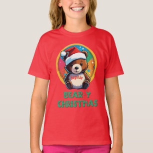 T-shirt Jolie adorable Kawaii Chibi Ours de Noël