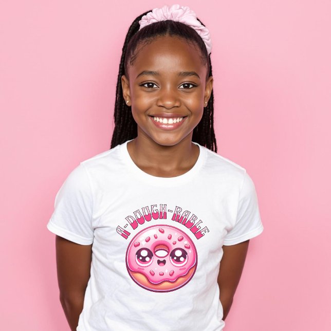 T-shirt Jolie Aiguille Rose Saupoudrant A-Dough Rable (Cute Adorable Pink Donut Sprinkles A-Dough-Rable T-Shirt.)