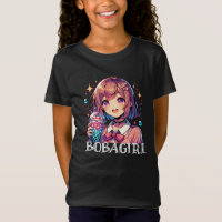 Jolie Anime Girl tenant Bubble Tea