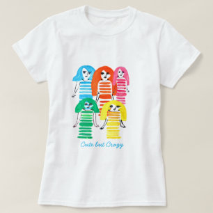 T-shirt Jolie aquarelle filles art moderne funky
