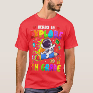 T-shirt Jolie astronaute garçons filles prêtes à explorer