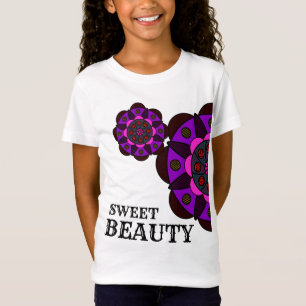 T-Shirt Jolie beauté Mandala Girl Flower Rose