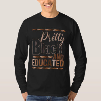 T-shirt Jolie Black & Educated Melanin Pride African BHM