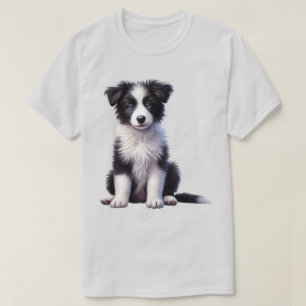 T-shirt Jolie Bordure Collie Puppy
