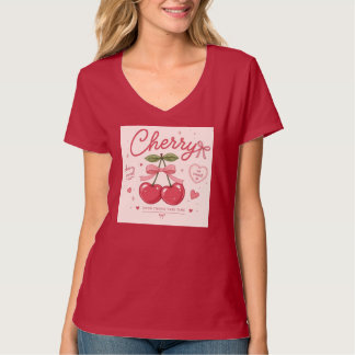 T-shirt Jolie Cerise 
