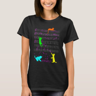 T-shirt Jolie Chat Chaton Notes de Musique Diversité Music