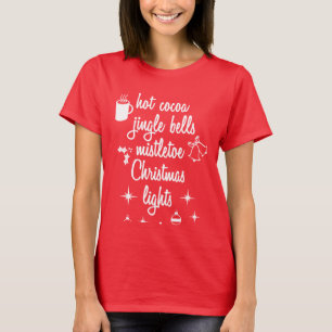 T-shirt Jolie Chemise de Noël Femmes Fêtes Tee Adulte