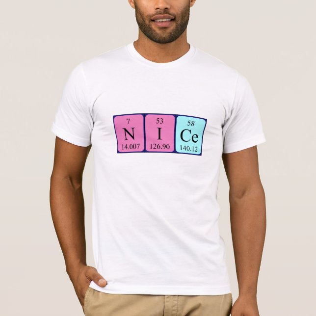 T-shirt Jolie chemise de nom de table périodique (Devant)