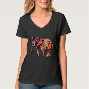 T-shirt Jolie Chemise Eléphante Artsy Colorée