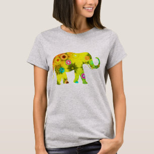 T-shirt Jolie Chemise Eléphante Artsy Colorée