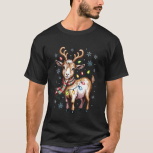 T-shirt Jolie chèvre de Noël Fête des amoureux des animaux