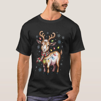 T-shirt Jolie chèvre de Noël Fête des amoureux des animaux