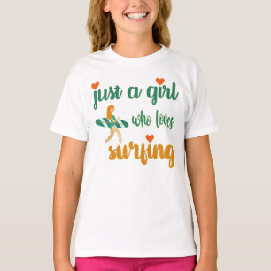 T-shirt Jolie citation estivale Juste une fille qui aime s