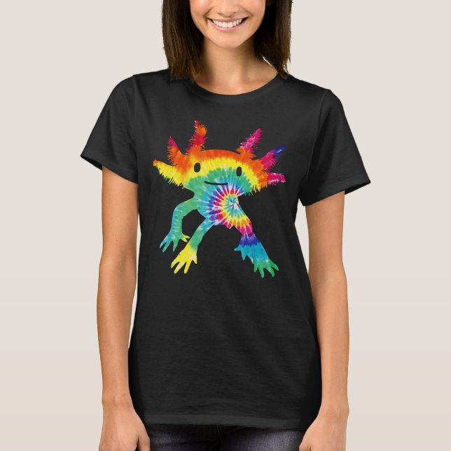 T-shirt Jolie Cravate-Dye Axolotl Chemise Enfants Garçon S (Devant)
