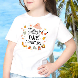 T-shirt Jolie devis d'aventure estivale pour enfants color
