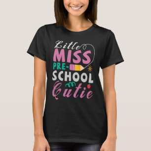 T-shirt Jolie École Préscolaire Retour À L'École Filles