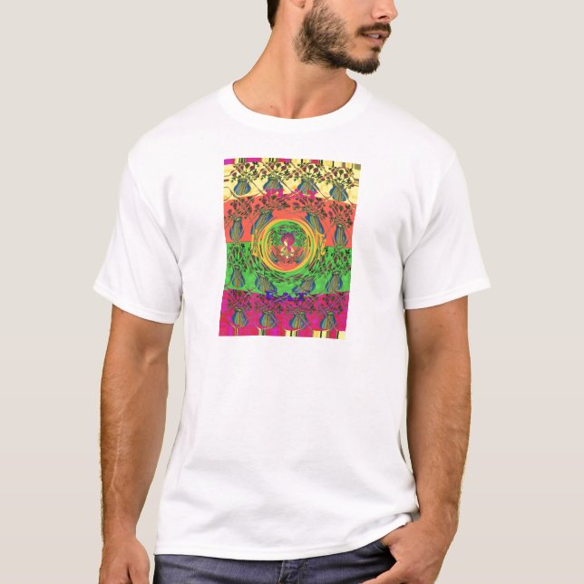 T-shirt Jolie et belle florale Motif Art Imprimer Design (Devant)
