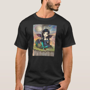 T-shirt Jolie fée aux grands yeux et art fantastique de dr