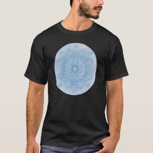 T-shirt Jolie Feminine Fleur Bleu Fleur Zen Boho Lotus M