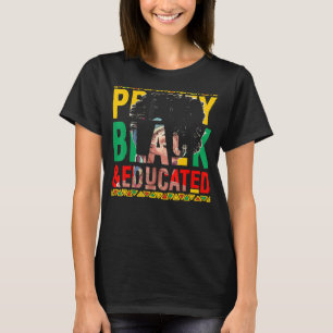T-shirt Jolie Femme Noire Et Éduquée Belle Reine