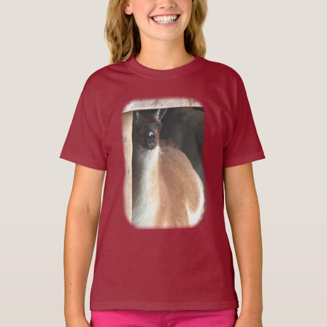 T-shirt Jolie ferme de Llama (Devant)