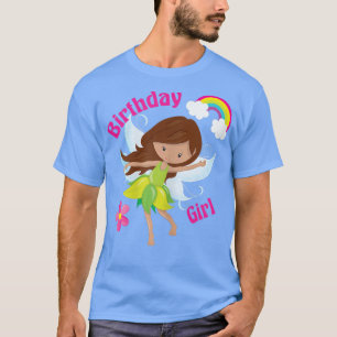 T-shirt Jolie fête d'anniversaire fille Fairy rose
