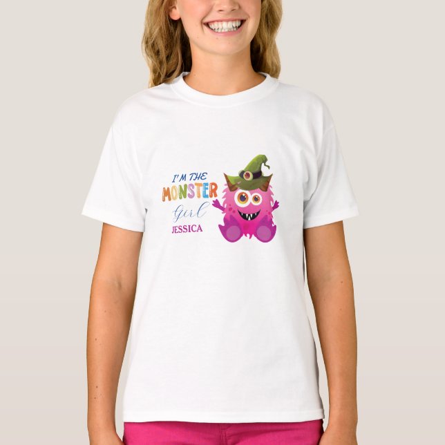 T-shirt Jolie Fête D'Halloween Monster Costume Pour Enfant (Devant)