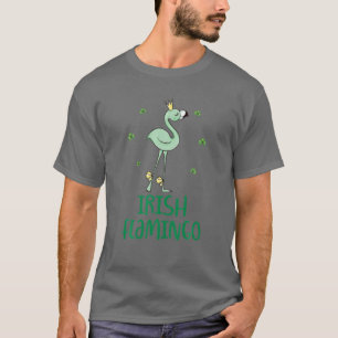 T-shirt Jolie fête du Shamrock Flamant rose irlandais St P
