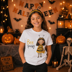 T-shirt Jolie Fille Abeille Bourdon Halloween Épouvantable