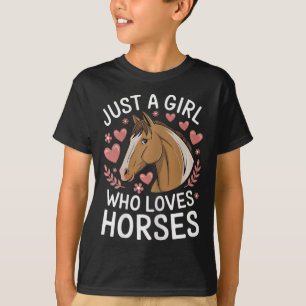 T-shirt Jolie Fille Cheval Juste Une Fille Qui Aime Les Ch