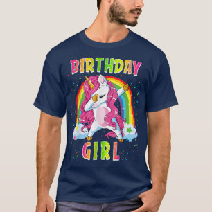T-shirt Jolie fille d'anniversaire Dabbing Unicorn Dab Dan