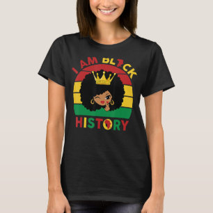 T-shirt Jolie fille de la Reine Noire avec Afro Puff Coeur