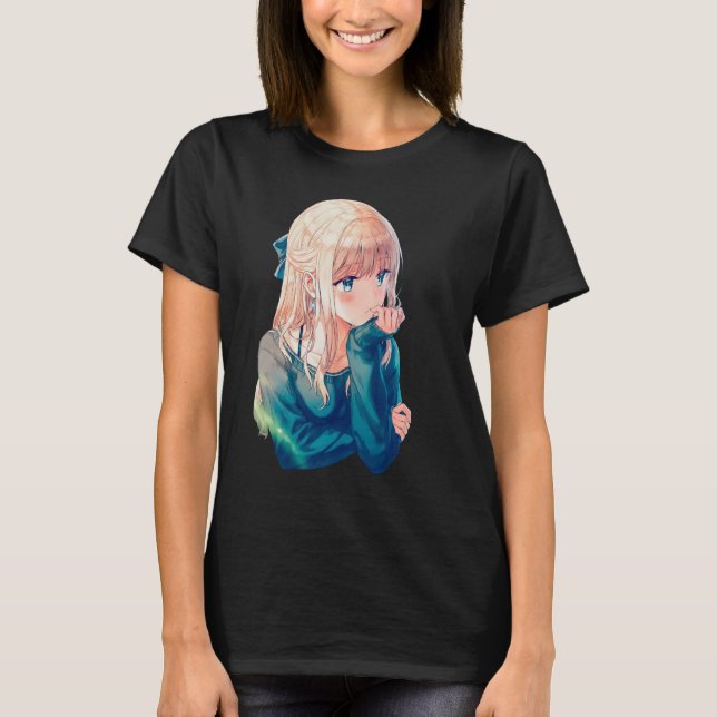 T-shirt Jolie fille de l'Anime (Devant)