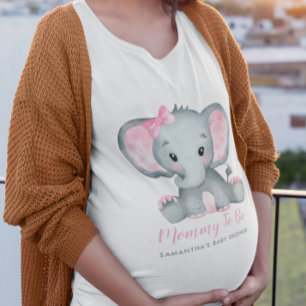 T-shirt Jolie Fille Elephant Rose Maman Pour Être Baby sho