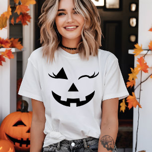 T-shirt Jolie fille Jack-o'-lantern Citrouille face Hallow
