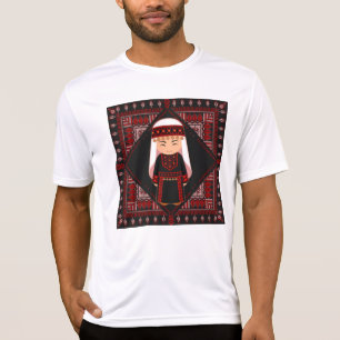 T-shirt jolie fille palestinienne Broderie rouge tatreez